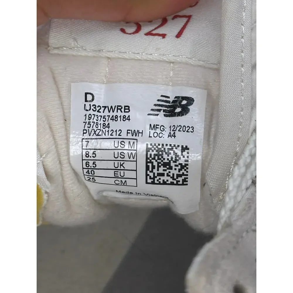 New Balance 327 U327WRB Athletic Sneaker Unisex M7/W8.5 Gray Suede Gym Training
